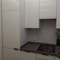 Кухня МДФ белый глянец угловая