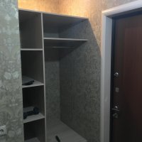 Шкаф-купе зеркало с витражом в прихожую