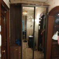 Встроенный шкаф в прихожую с пескоструйным рисунком