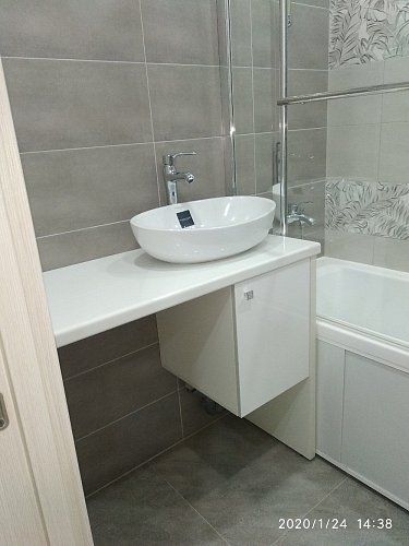 Тумба для ванны белая