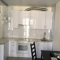 Кухня угловая белый глянец